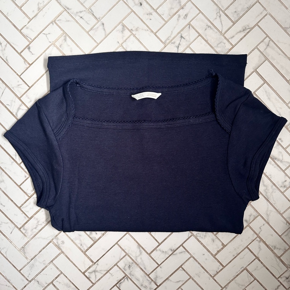 Zara Classic Navy Women's Top